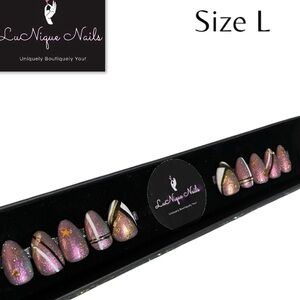 Borealis Cat Eye Press On Nails-Size L
